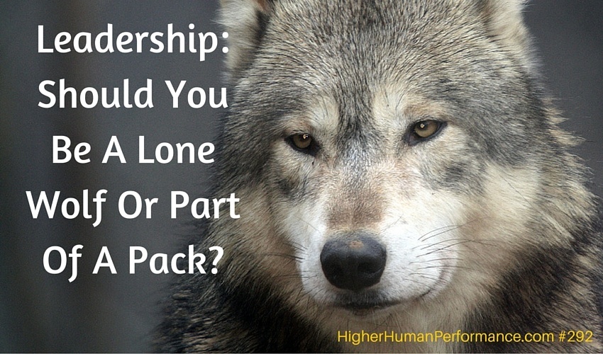 Leadership- Should You Be A Lone Wolf Or Part Of A Pack? - HIGHER HUMAN PERFORMANCE Podcast Episode 292