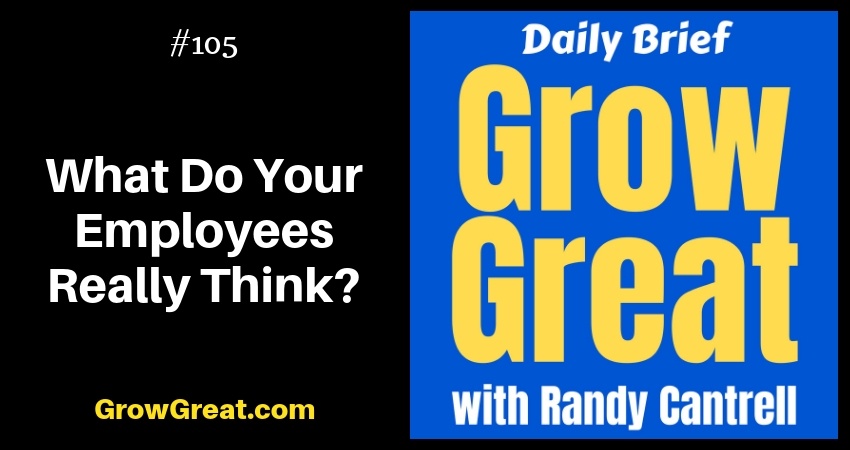 What Do Your Employees Really Think? – Grow Great Daily Brief #105 – November 19, 2018