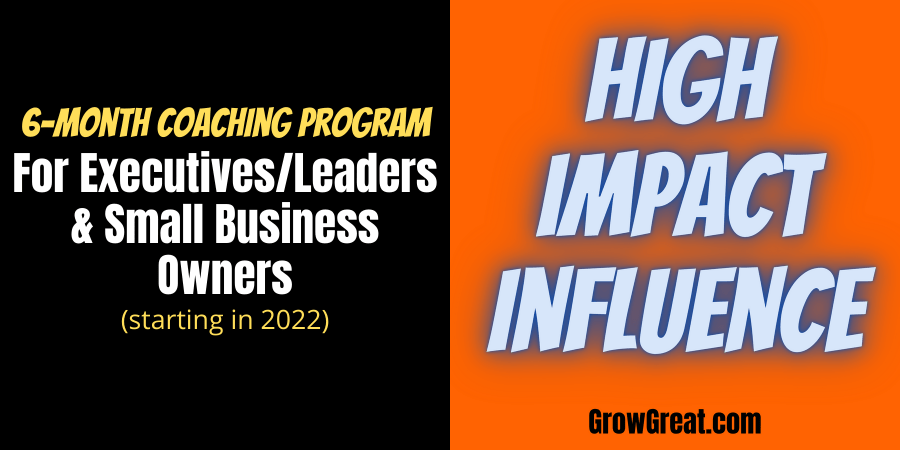 6-Month Program For Executives/Leaders & Small Business Owners Beginning 2022