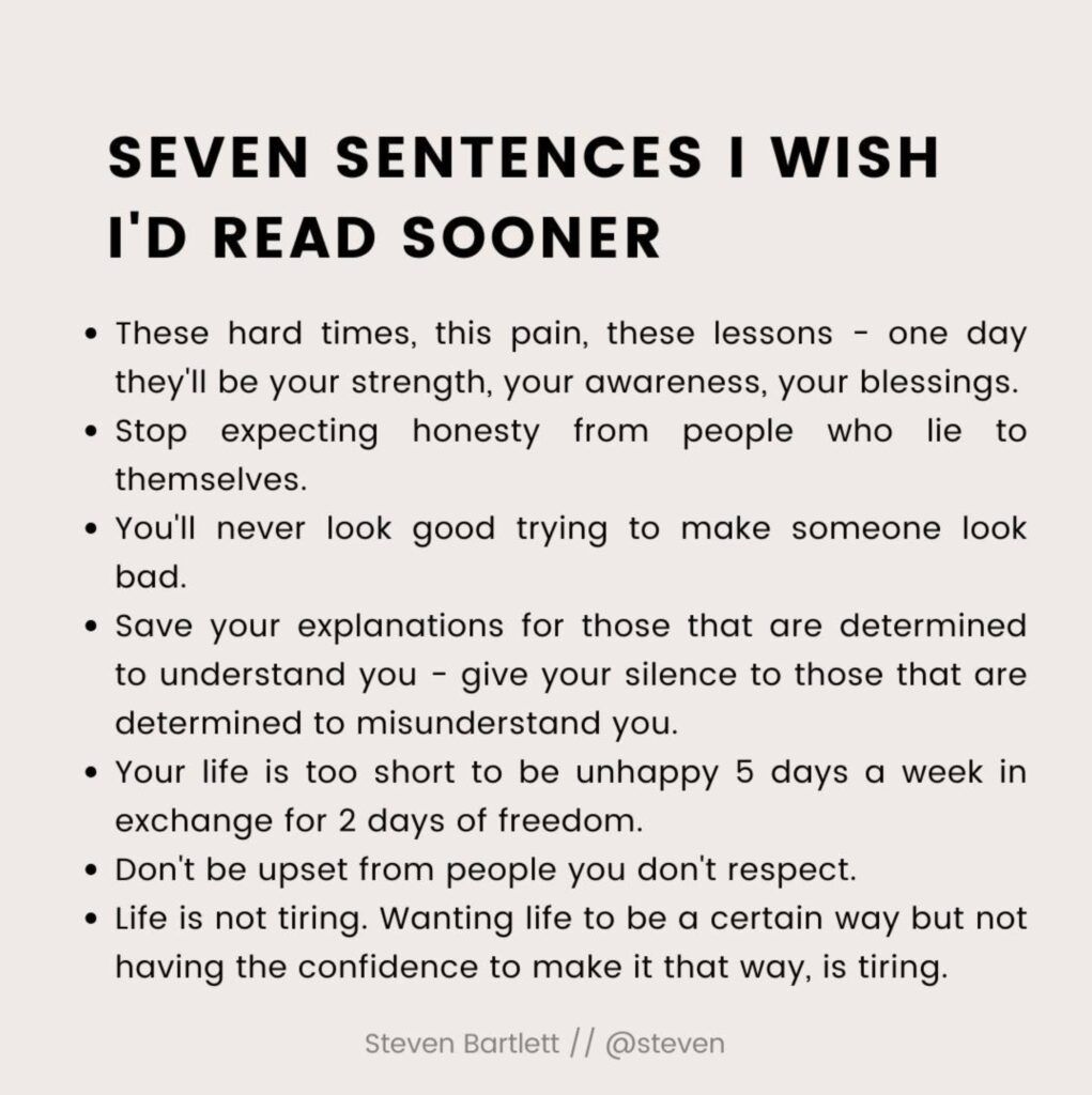 7 Sentences You May Wish You Had Read Sooner - GROW GREAT